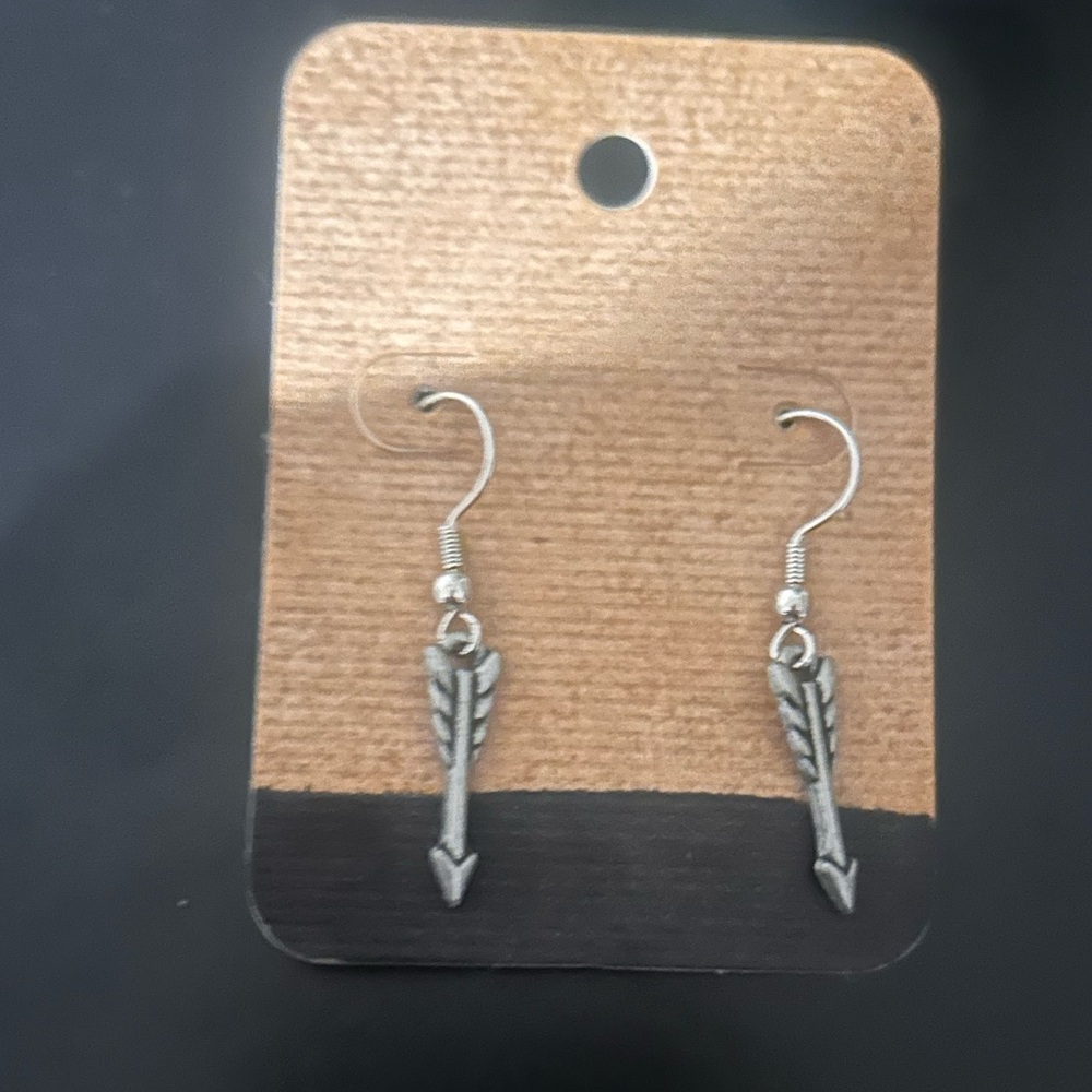 Silver Arrow Dangle Earrings
